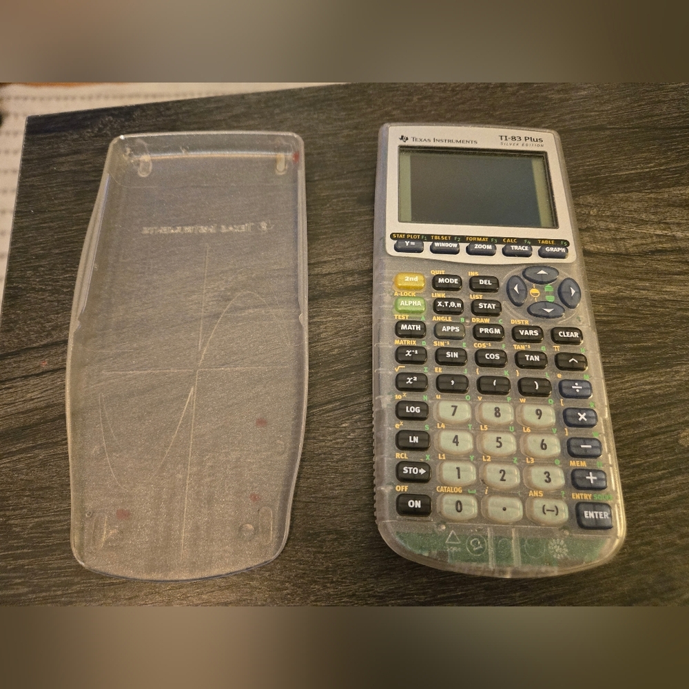 * TI 83 Plus Silver Edition Clear Graphing Calculator *Not Working* For Pa…